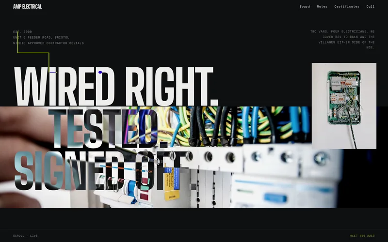 Wiring-Diagram Hi-Vis Electrician website template preview