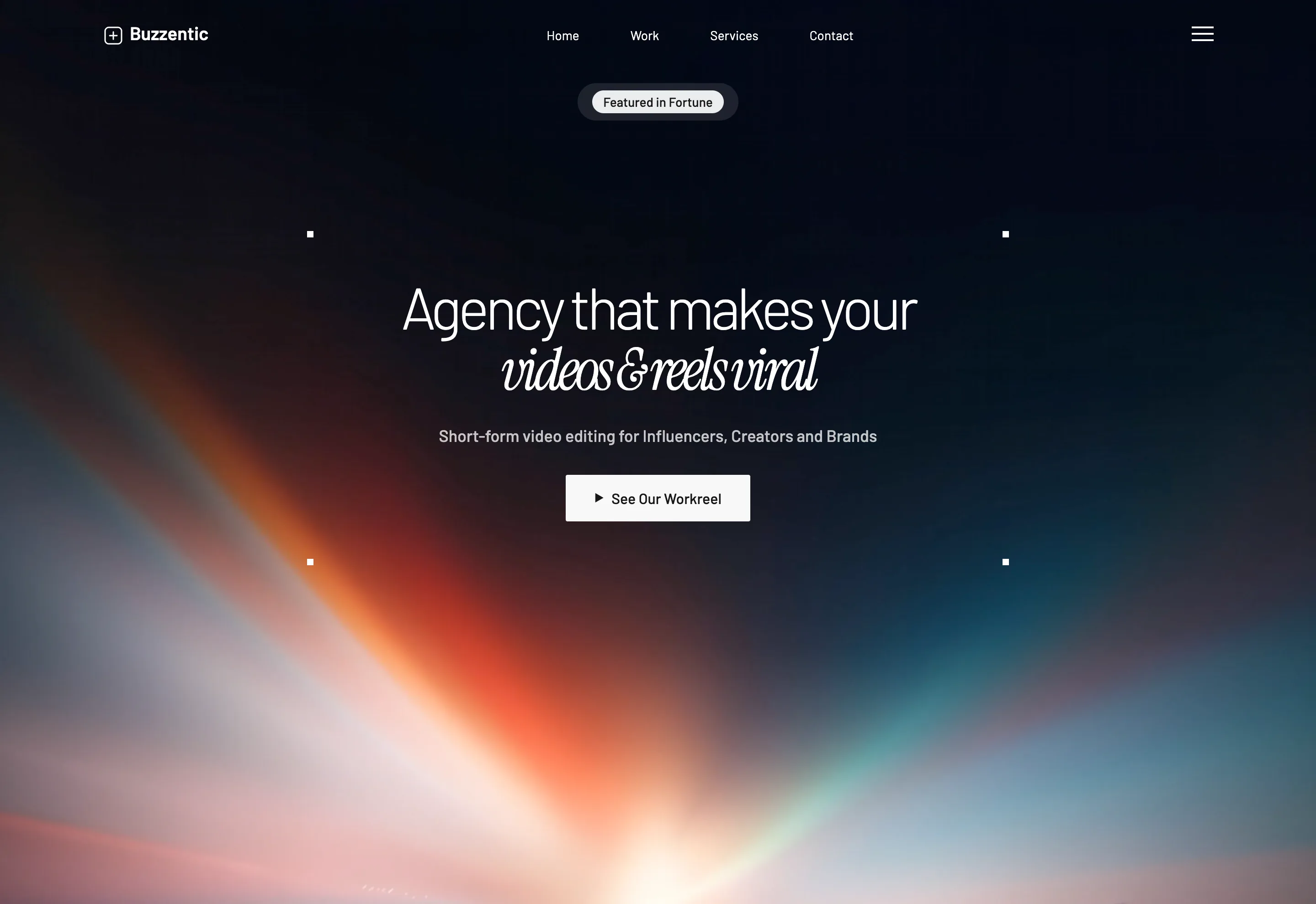 Dark Light-Burst Digital Agency website template preview
