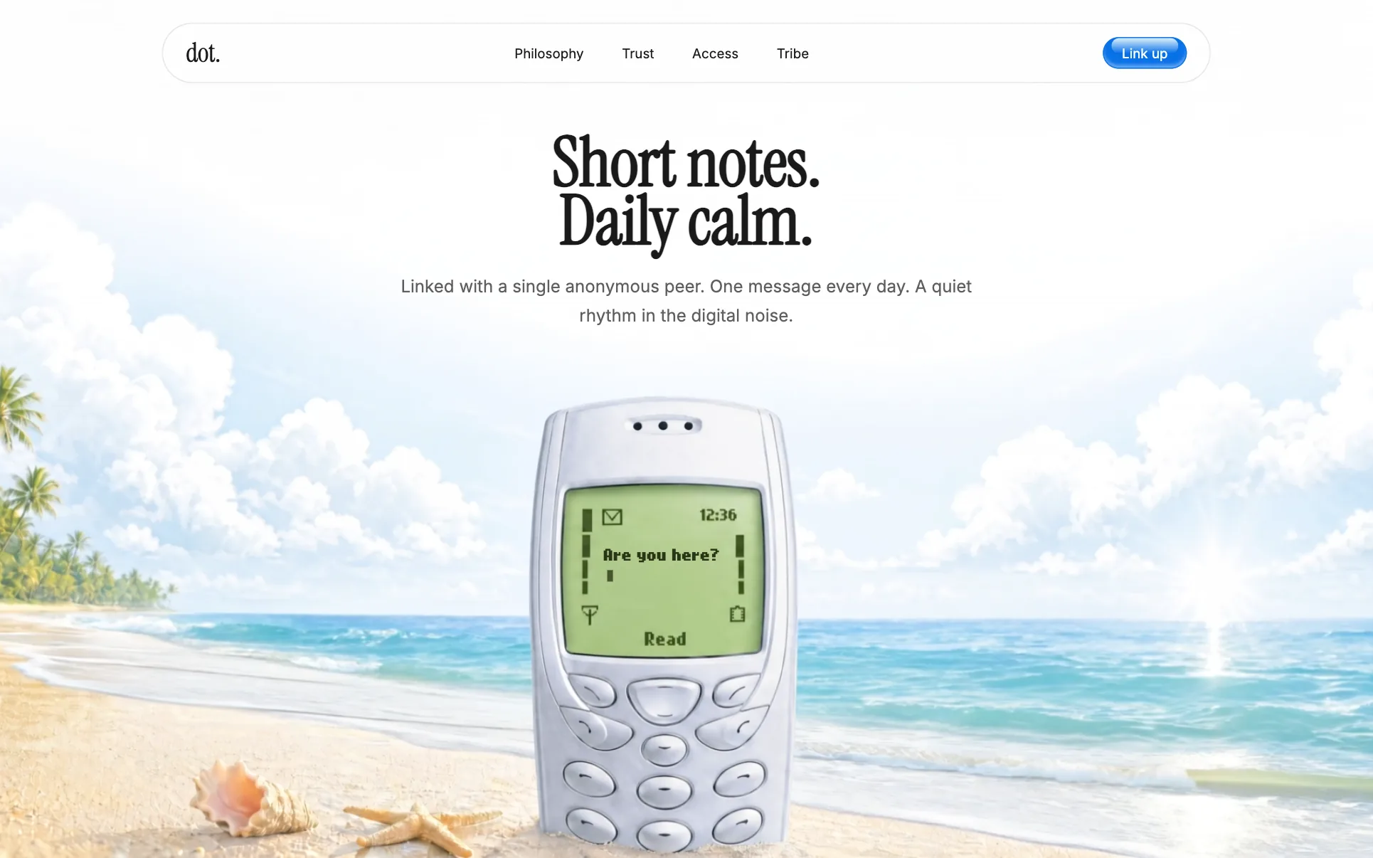 Black & White Mindful Notes App website template preview