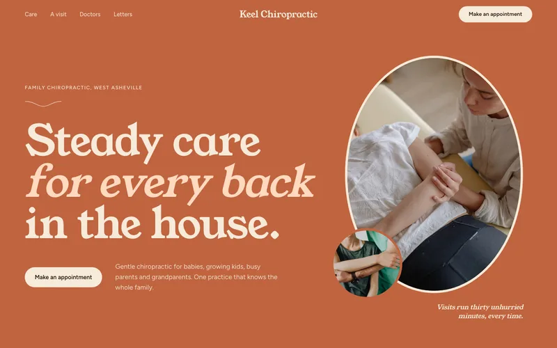 Terracotta Family Chiropractor website template preview