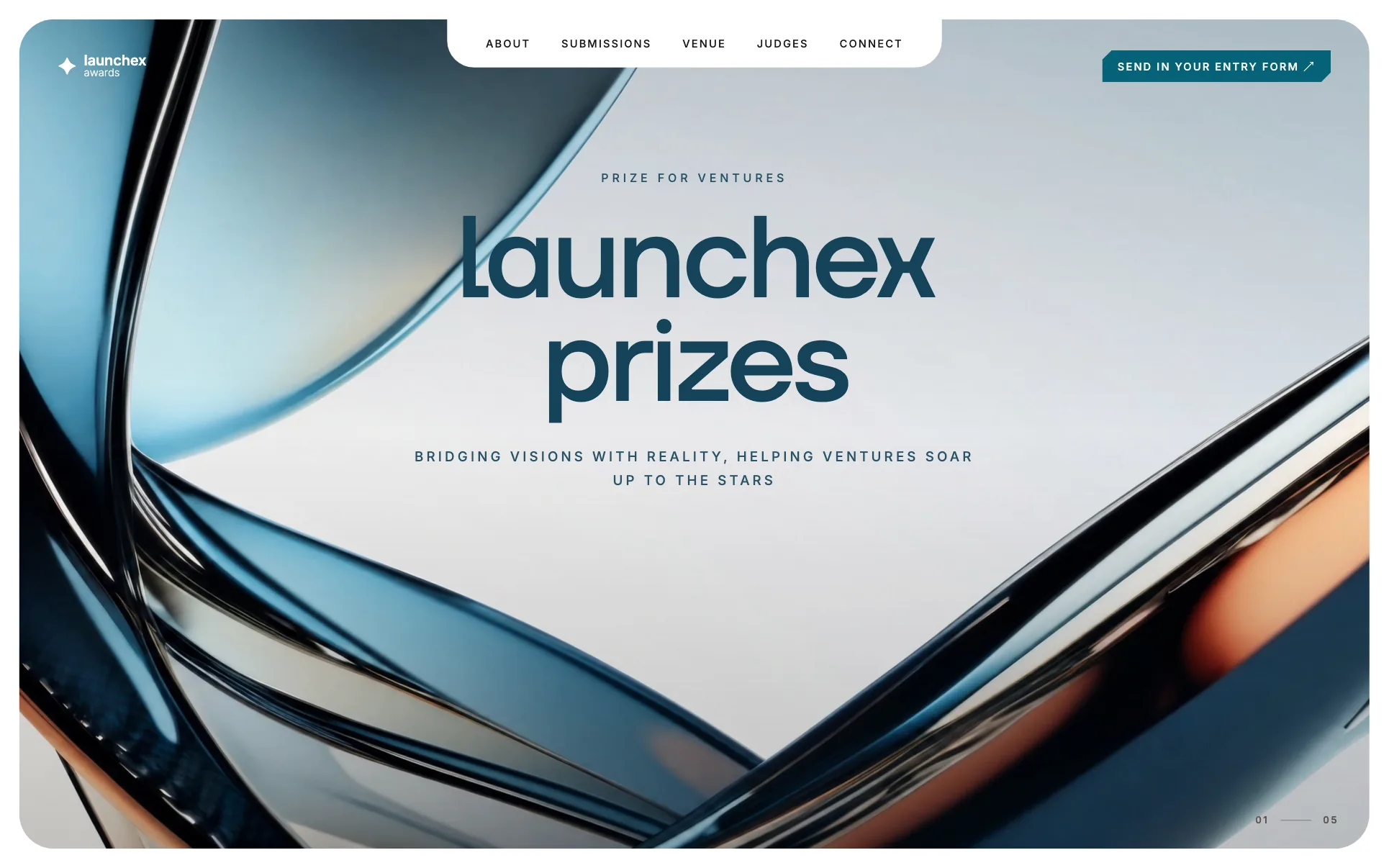 Metallic Awards Ceremony website template preview