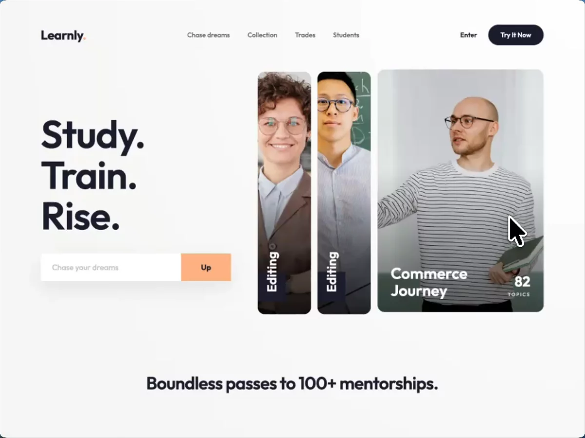 Предпросмотр шаблона сайта Светлая платформа онлайн-курсов
