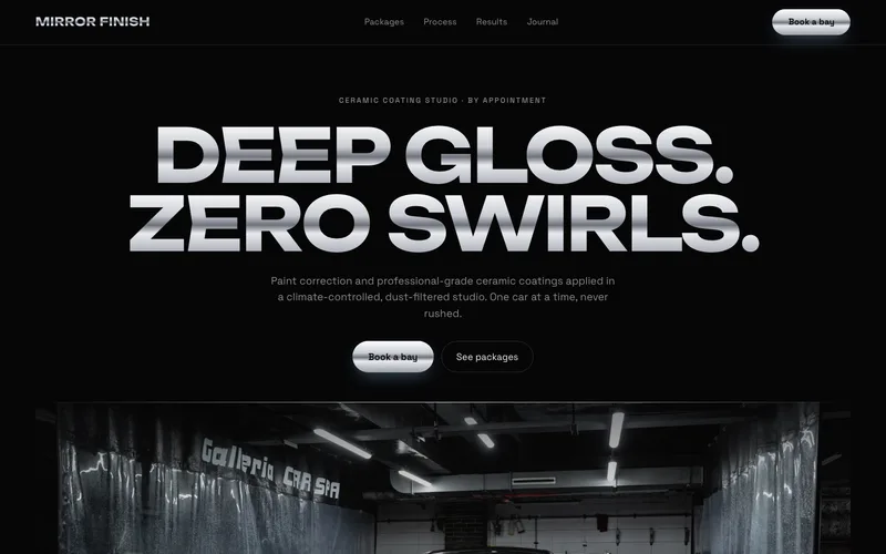 Chrome Ceramic Coating Studio website template preview