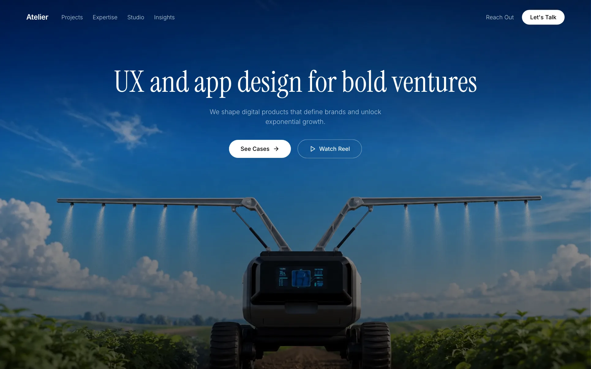 Black & White UX Design Agency website template preview