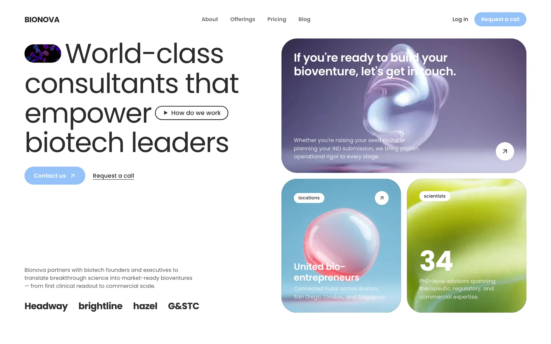 White Biotech Consulting Firm website template preview