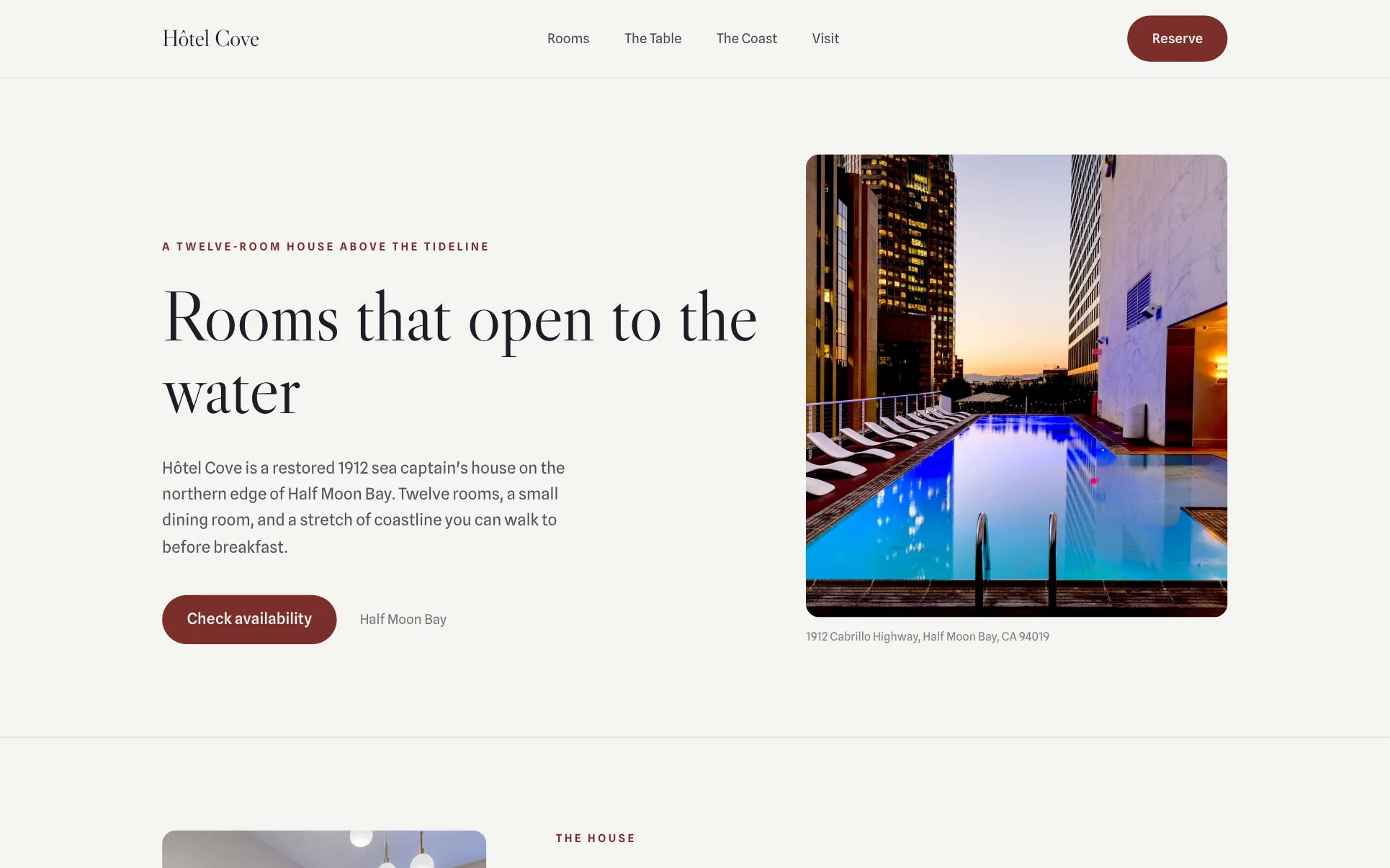 Sand-Tone Boutique Coastal Hotel website template preview
