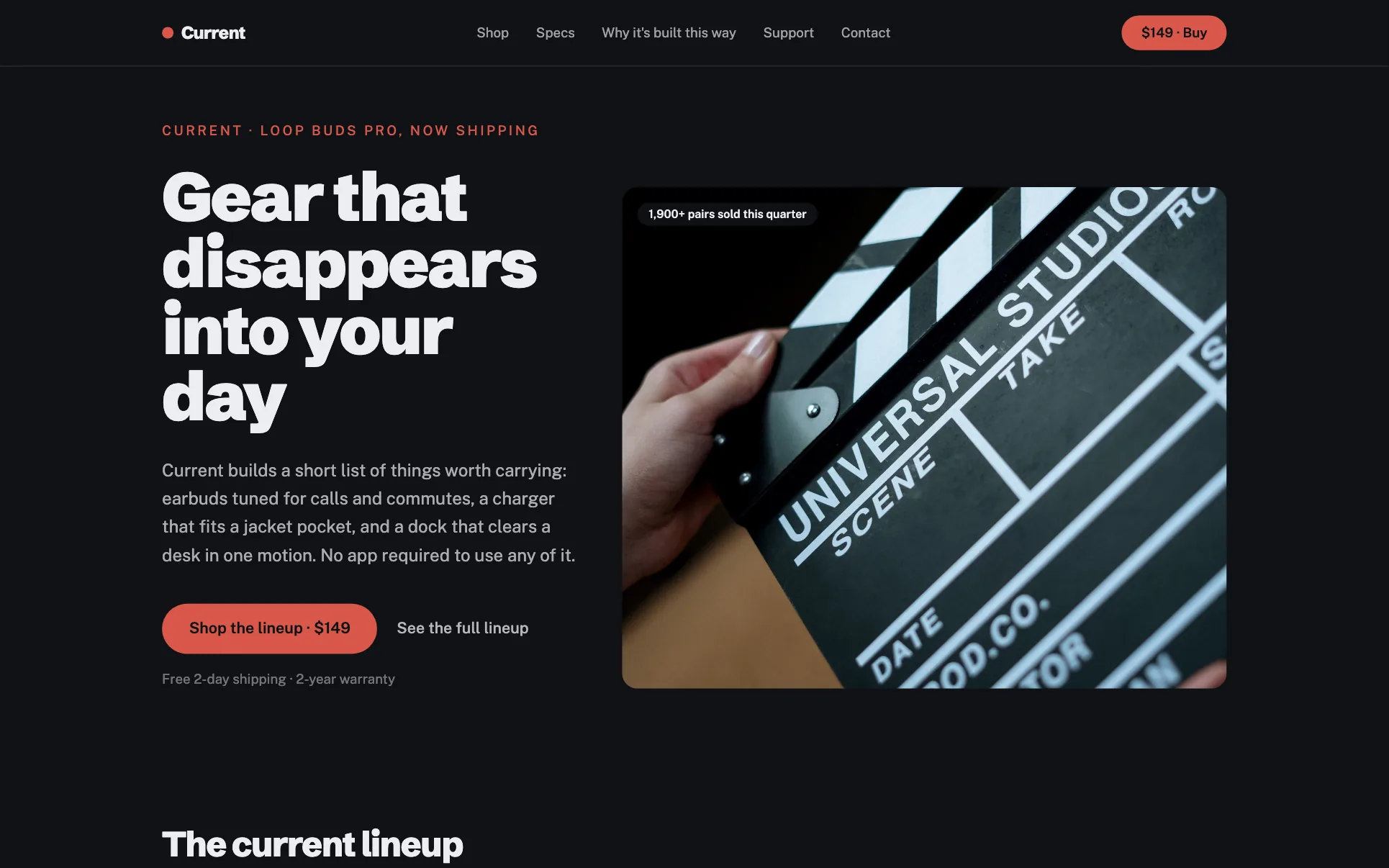 Repairable Audio Gear Store website template preview