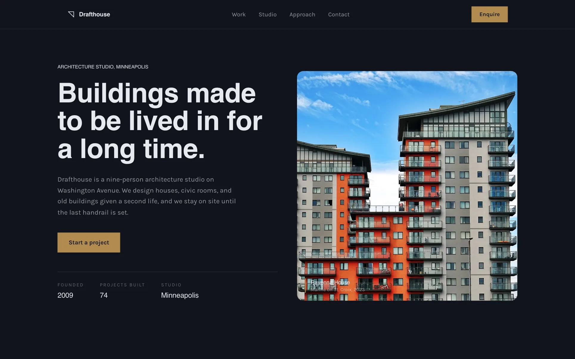 We.Inc Drafthouse template design for a architecture studio