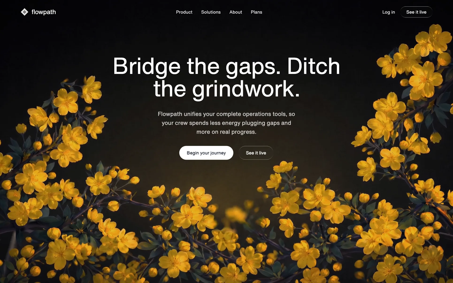 Yellow Blossom Integration SaaS website template preview