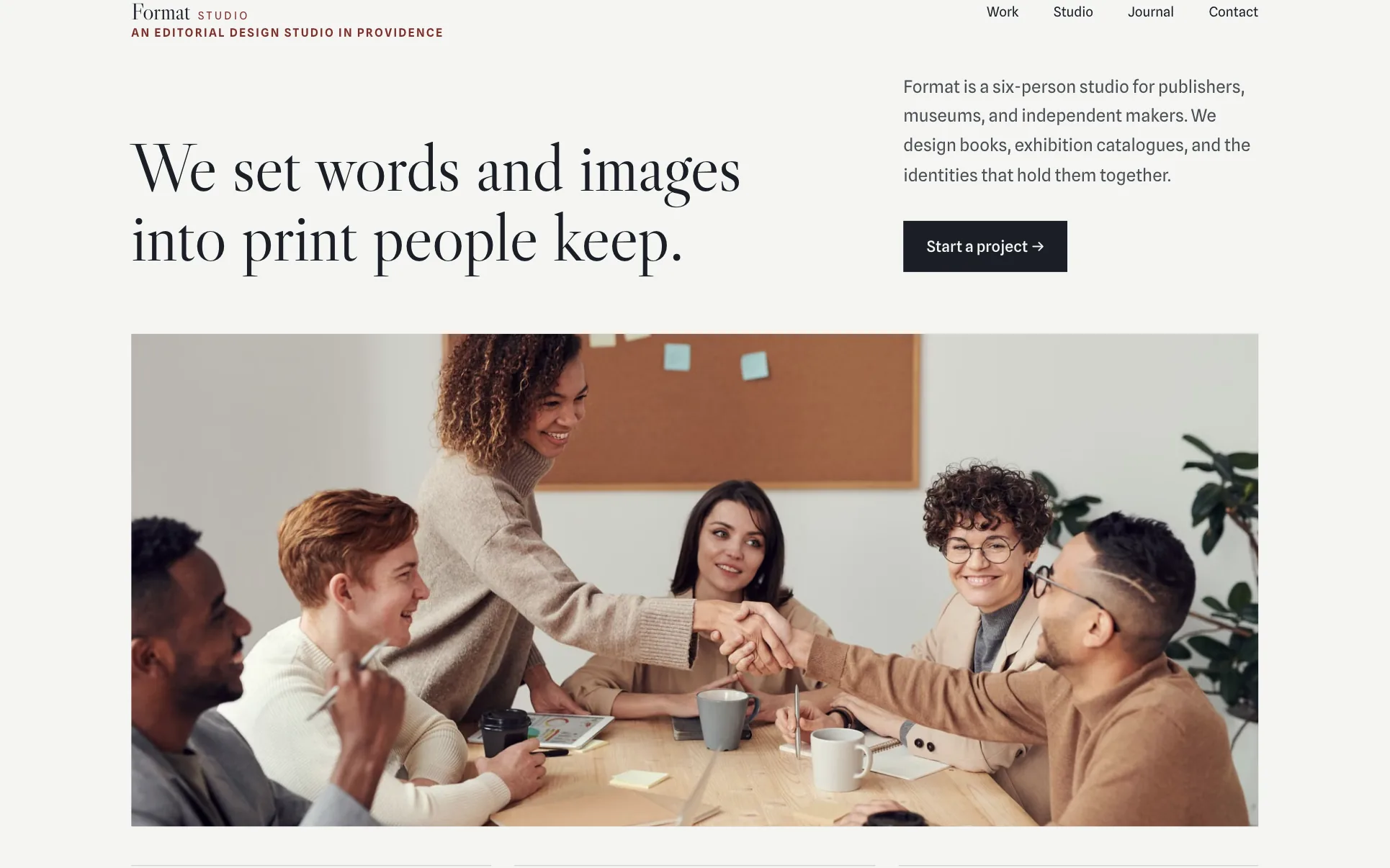 Caslon Editorial Print Studio website template preview