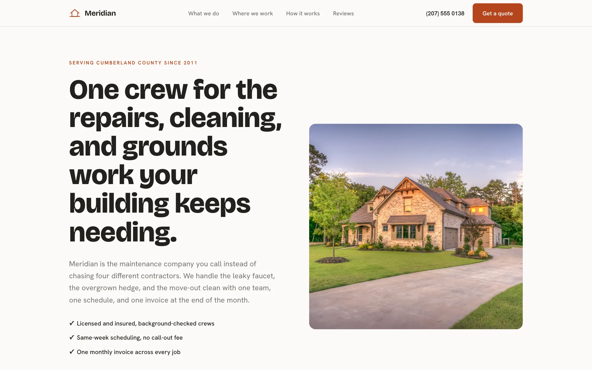 All-in-One Property Maintenance website template preview