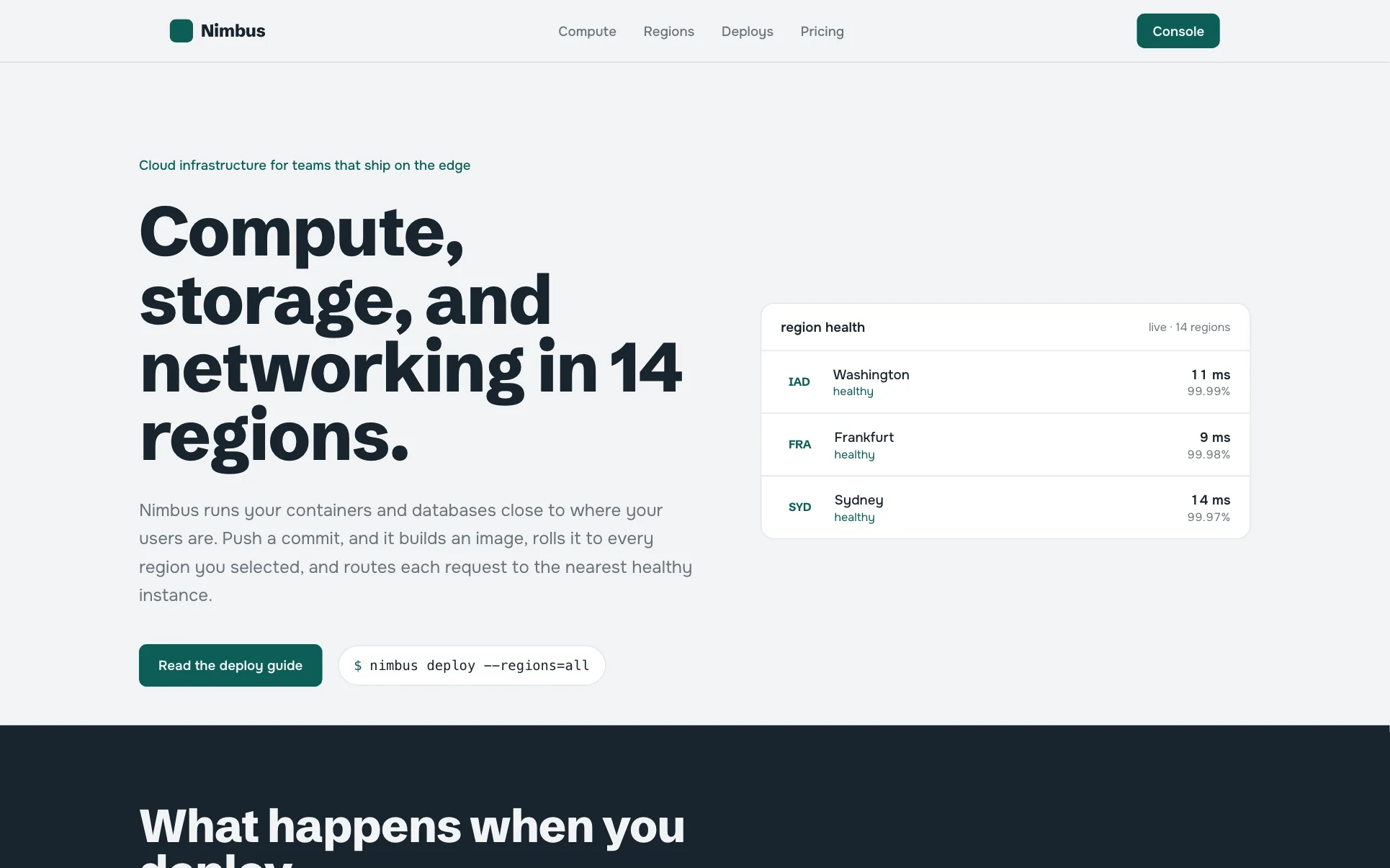 CLI-First Cloud Hosting Platform website template preview