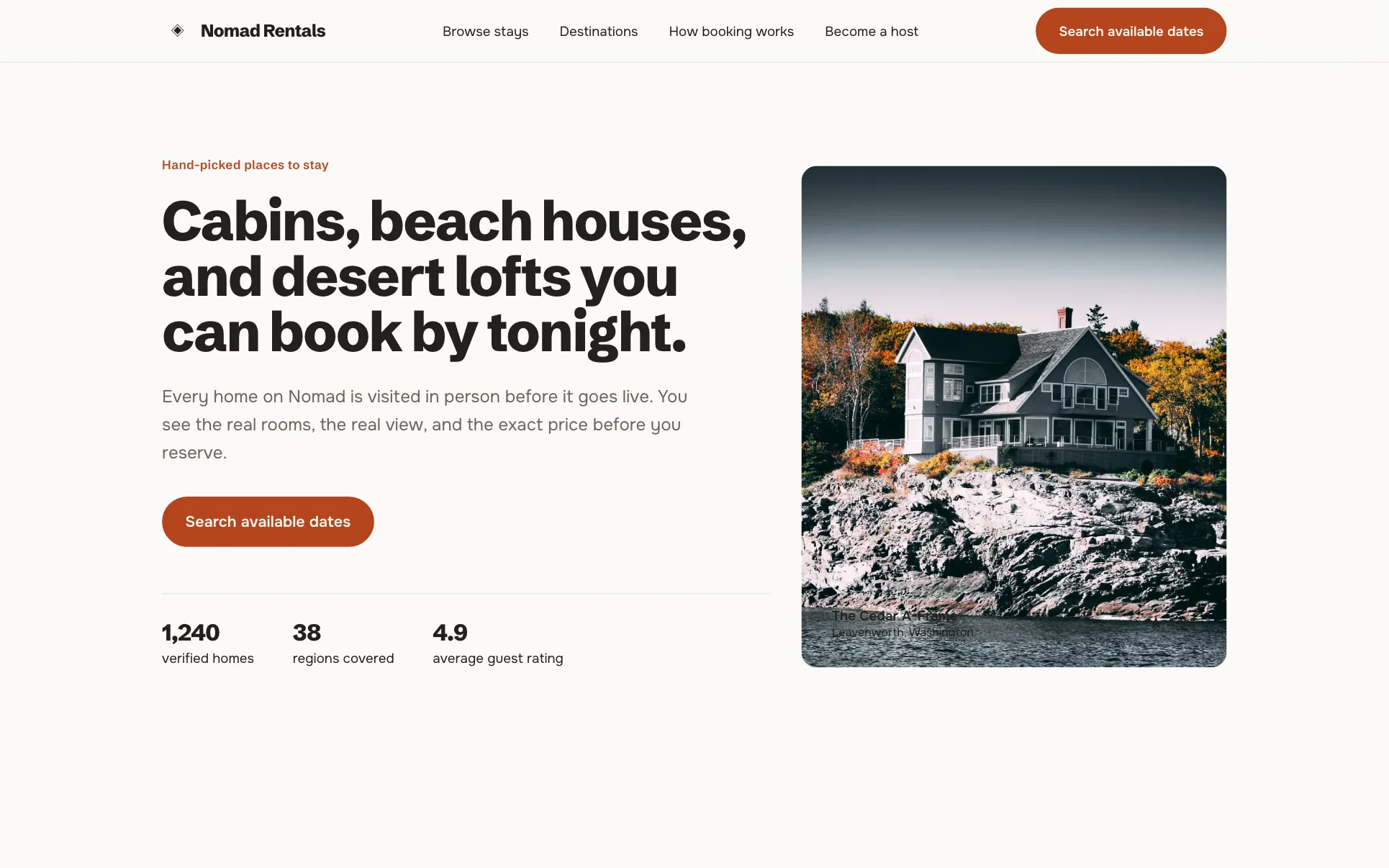 Vacation Rental Marketplace website template preview