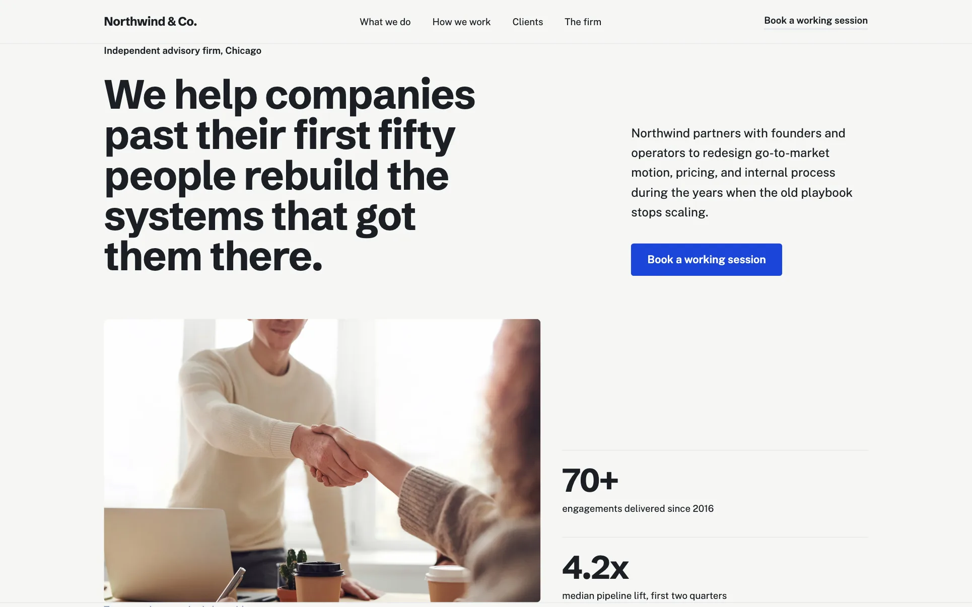 Big-Headline Operations Consulting website template preview