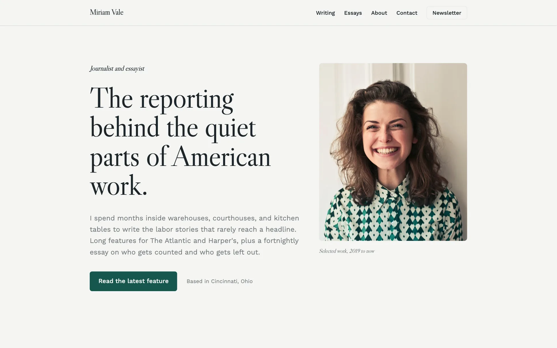 We.Inc Plume template design for a writer and journalist