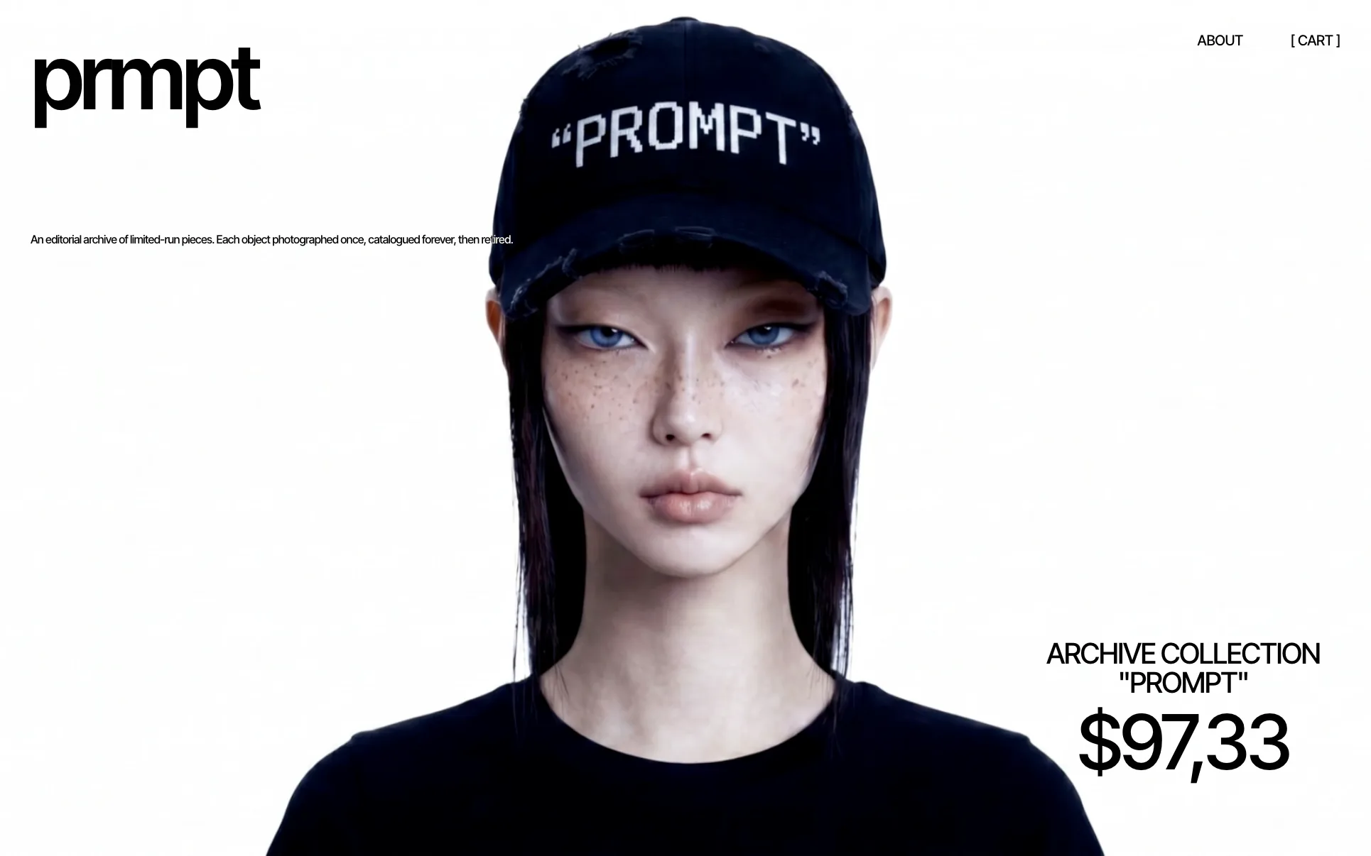 Stark White Streetwear Drop website template preview