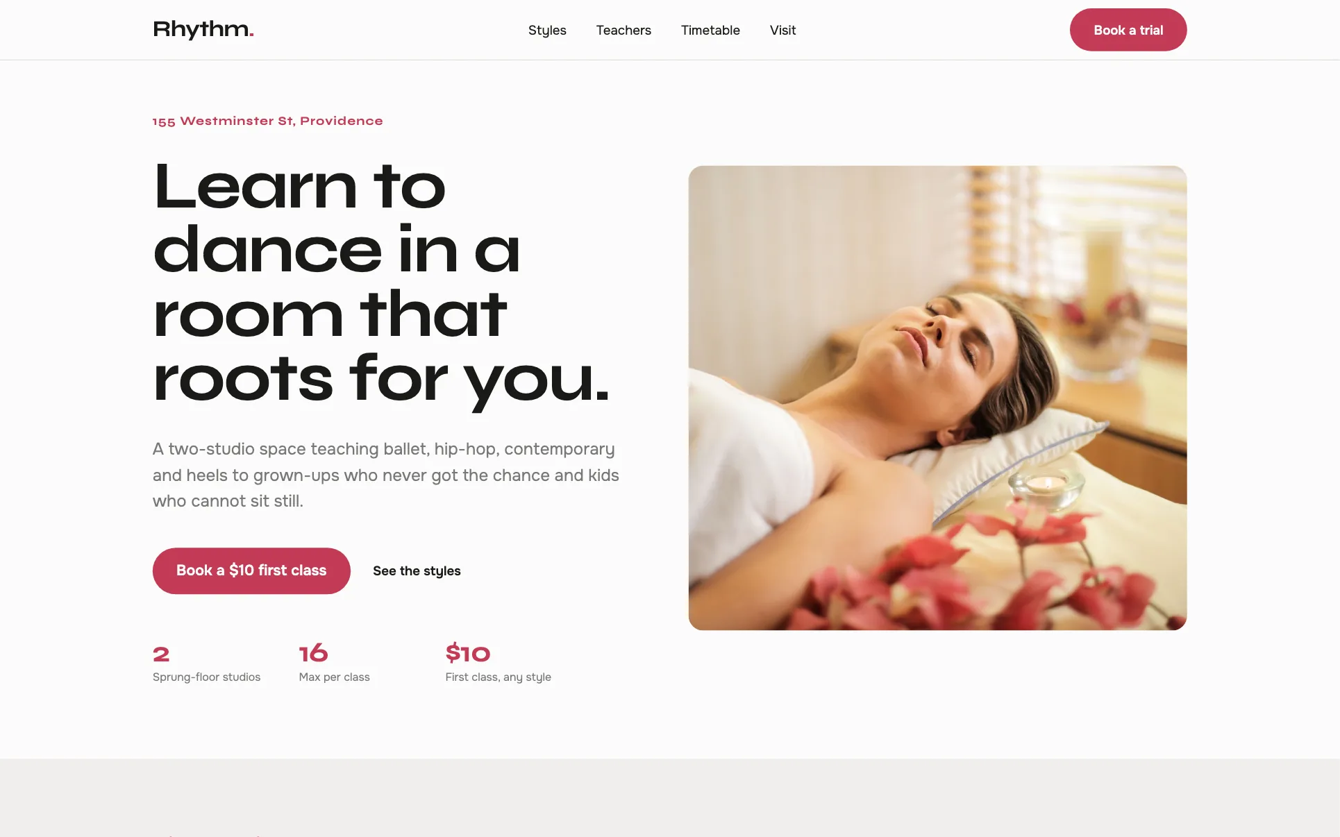 Welcoming All-Ages Dance Studio website template preview