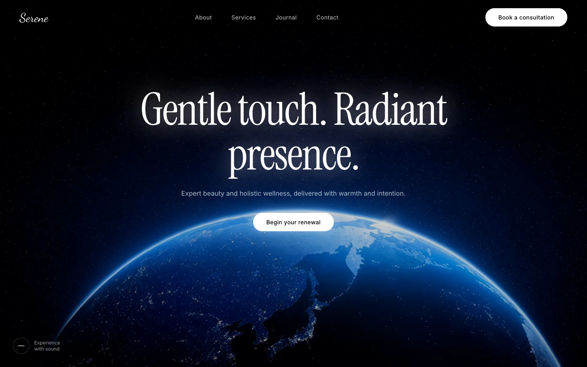 Dark Luxury Spa and Skincare website template preview