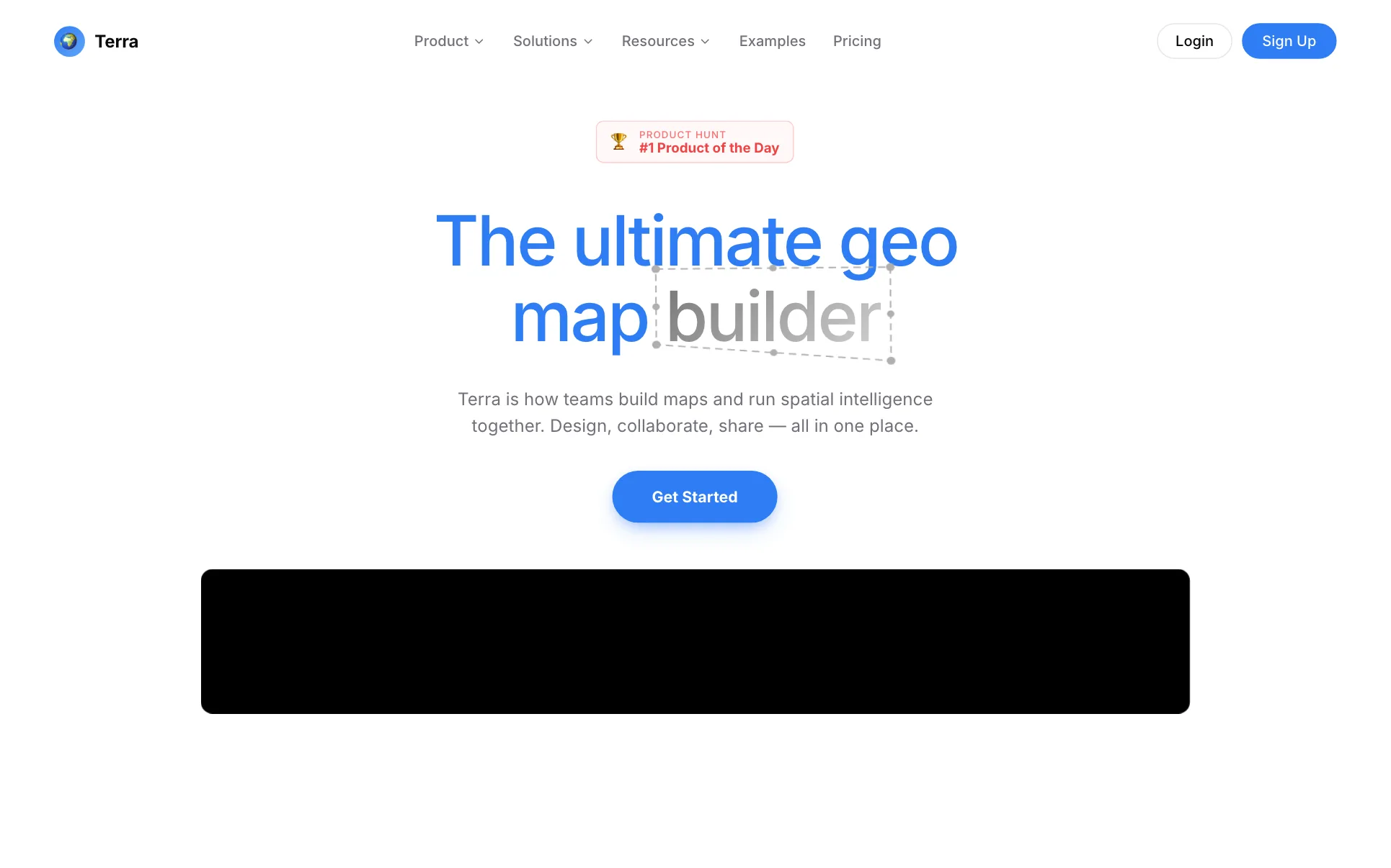 Clean White Map Builder SaaS website template preview
