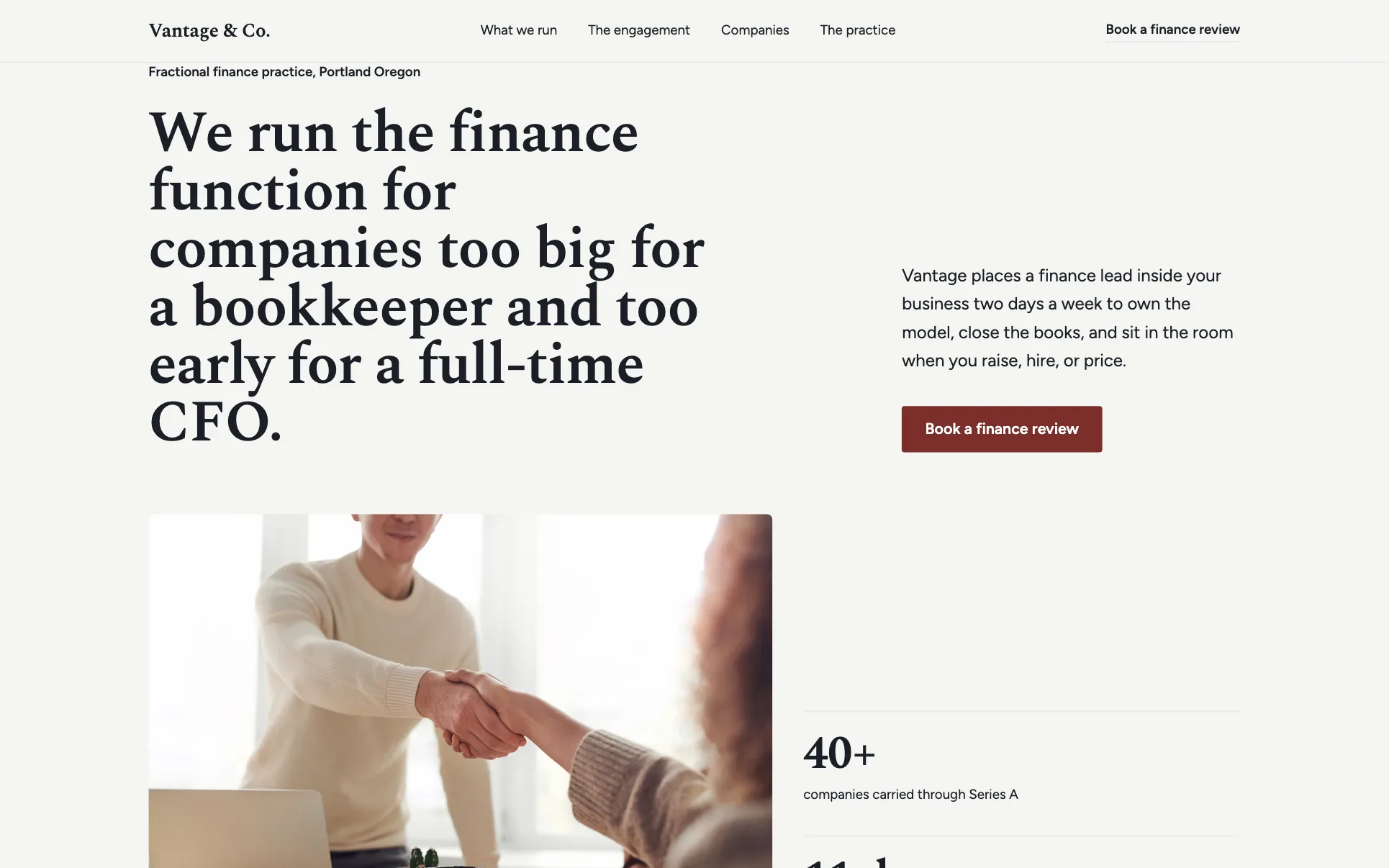 Fractional CFO and Finance Firm website template preview