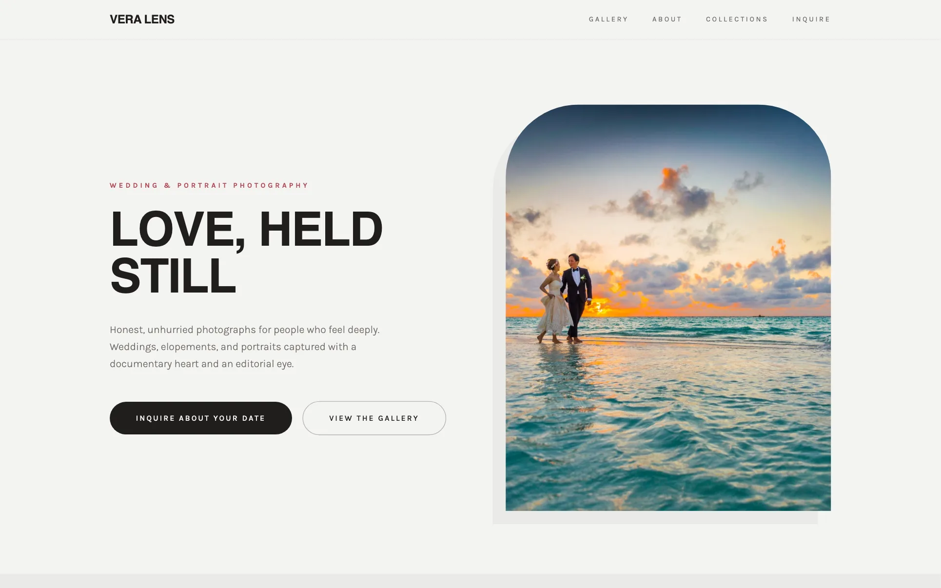 Gallery-White Wedding Photographer website template preview
