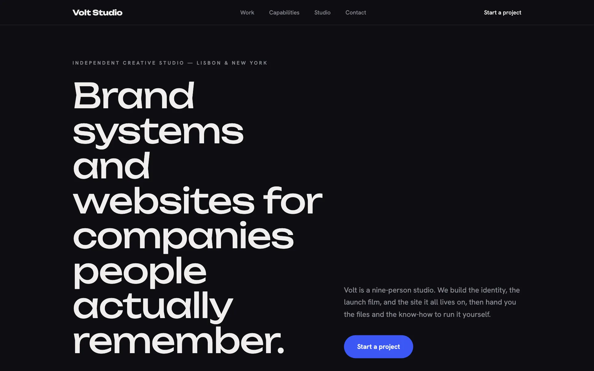 Black & White Creative Studio website template preview