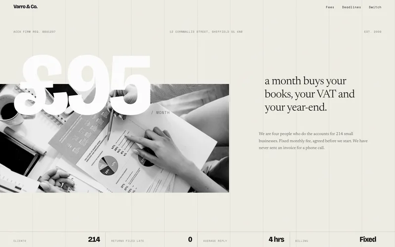 Ledger-Grid Accounting Firm website template preview