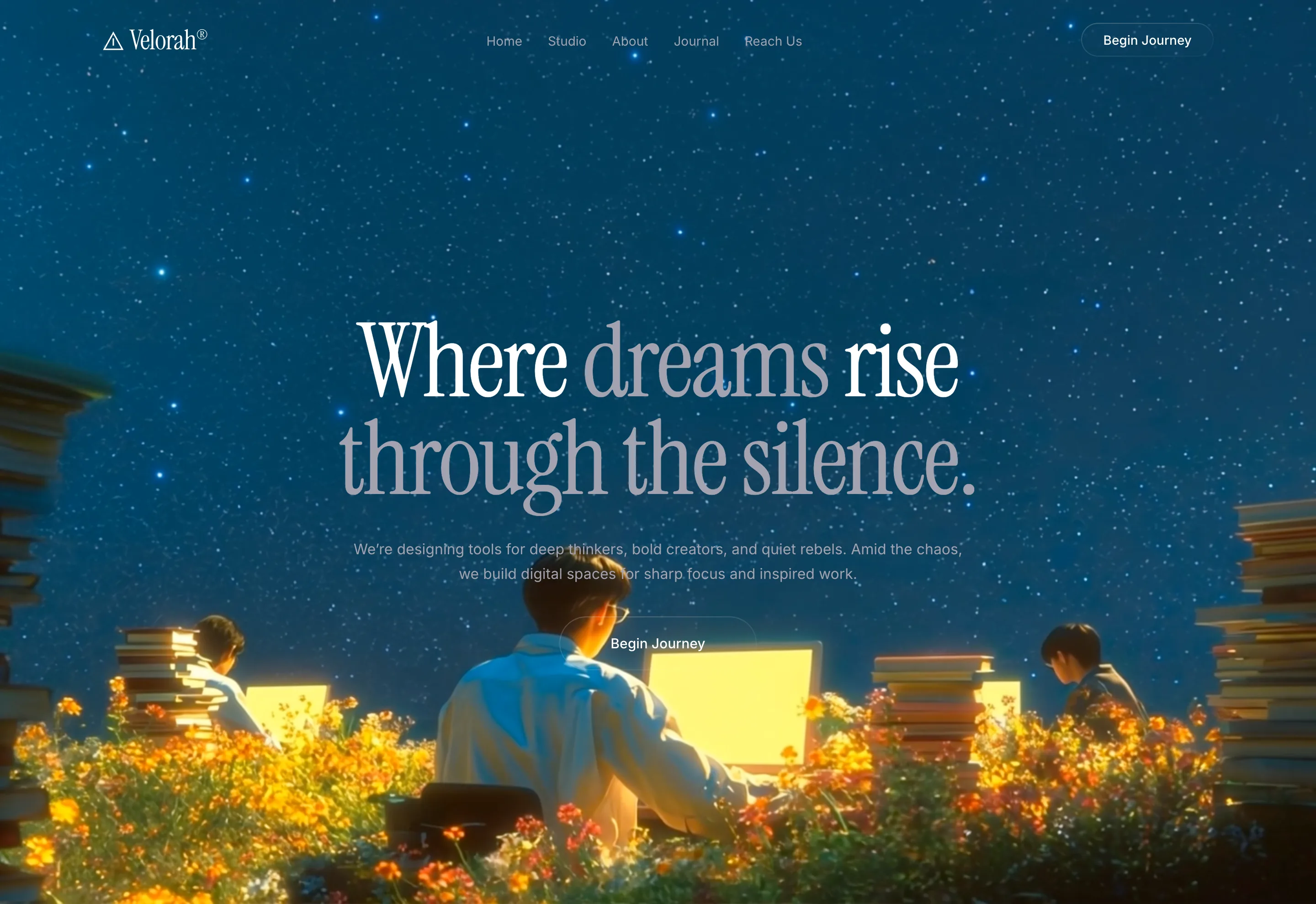 Starlit Meadow Creative Agency website template preview