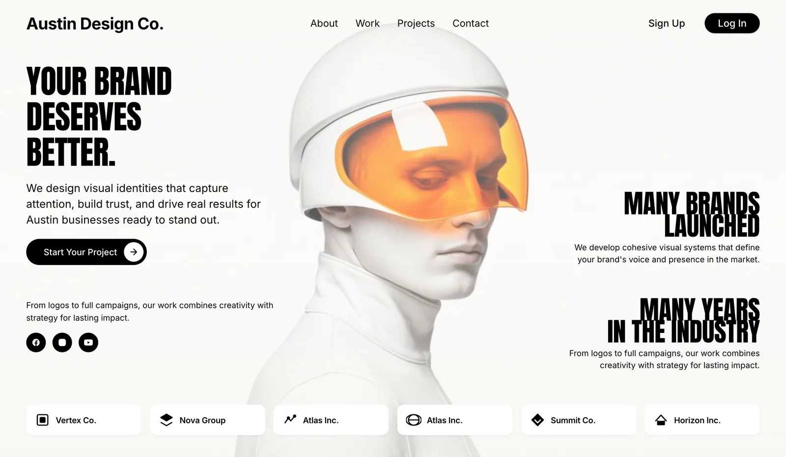 Exemple de portfolio de graphiste créé par We.Inc à partir d’une consigne d’une phrase
