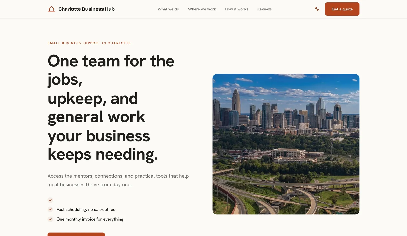Exemple de conception de site pour petite entreprise réalisé avec We.Inc