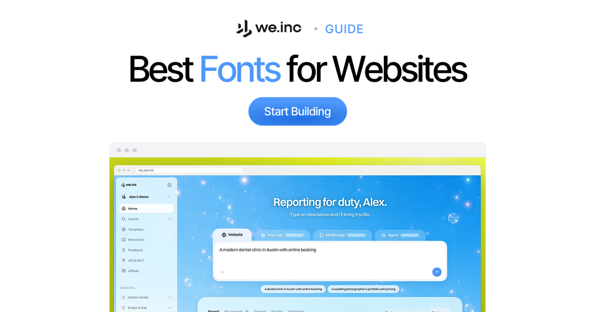 Best Fonts for Websites | We.Inc