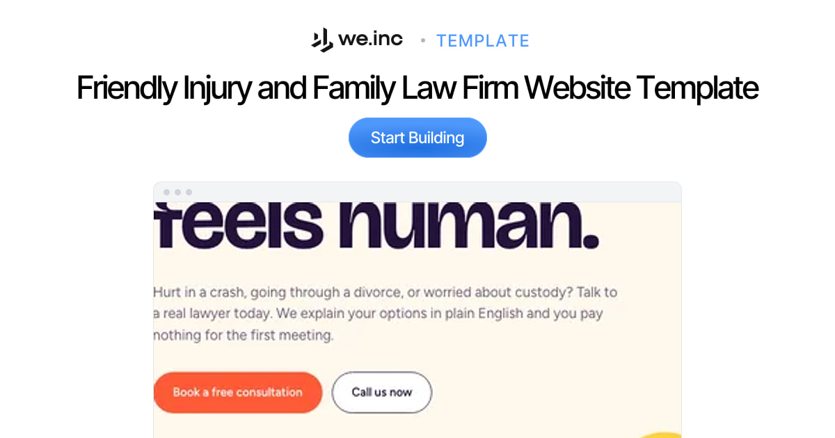 Friendly Injury and Family Law Firm Website Template