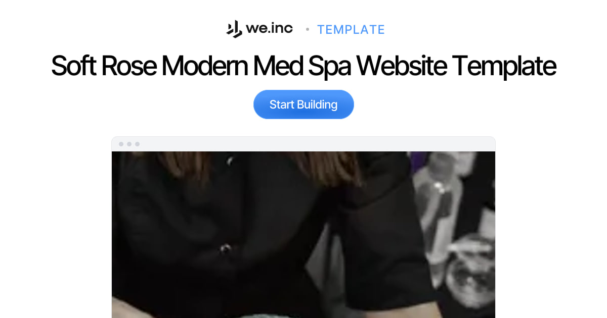 Soft Rose Modern Med Spa Website Template | We.Inc